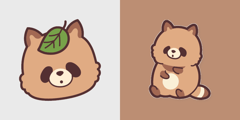 Tanuki Cute Mouse custom cursor pack preview for Chrome, Edge and Windows