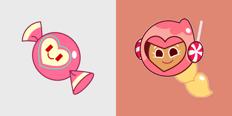 Cookie Run Cute Pink custom cursor pack preview for Chrome, Edge and Windows