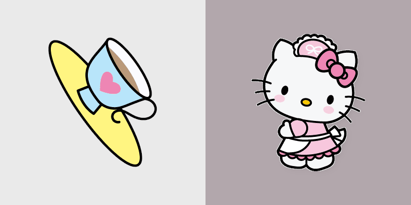Hello Kitty custom cursor pack preview for Chrome, Edge and Windows