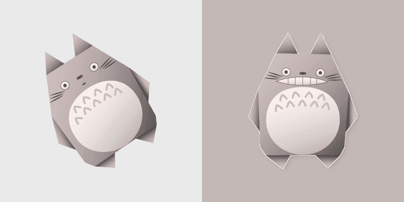 Origami Totoro custom cursor pack preview for Chrome, Edge and Windows