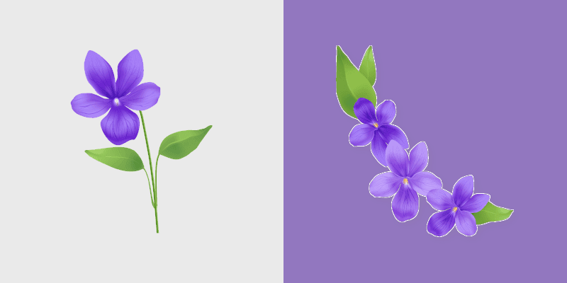 Cute Cursor Viola Delight custom cursor pack preview for Chrome, Edge and Windows