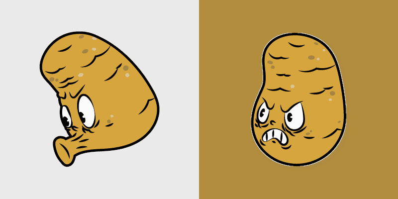 Custom Cuphead Cursor Pack - Sal Spudder preview for Chrome, Edge and Windows