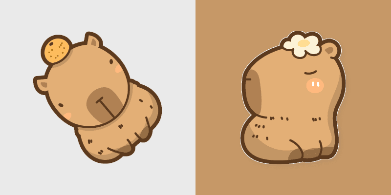 Capybara custom cursor pack preview for Chrome, Edge and Windows