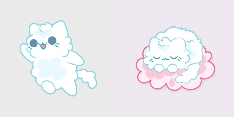 Nube - Cute Mouse custom cursor pack preview for Chrome, Edge and Windows