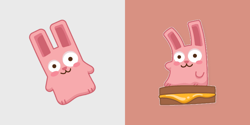 The Cute Bunny custom cursor pack preview for Chrome, Edge and Windows