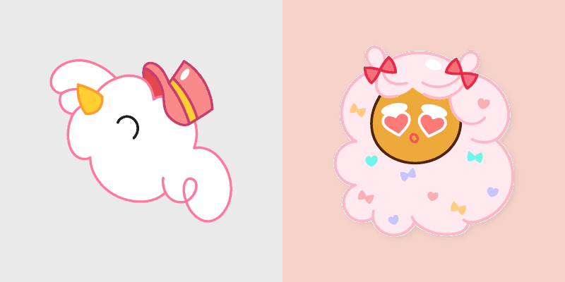 Cookie Run Cotton Candy Mouse custom cursor pack preview for Chrome, Edge and Windows