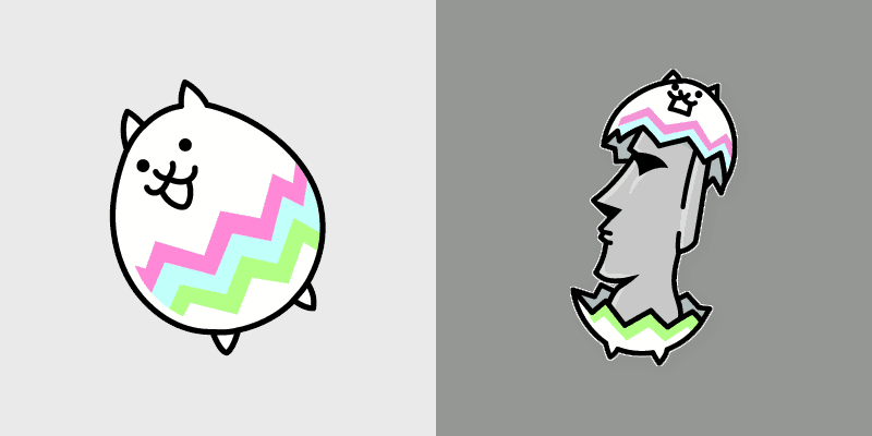 Battle Cats Custom Eggy & Easter Mouse custom cursor pack preview for Chrome, Edge and Windows