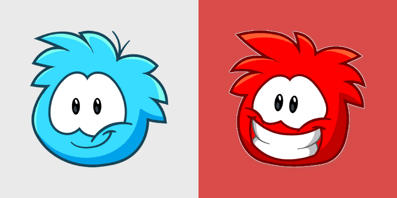 Club Penguin Puffles custom cursor pack preview for Chrome, Edge and Windows
