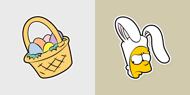 Easter Bart Bunny custom cursor pack preview for Chrome, Edge and Windows