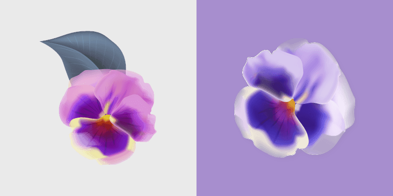 Cute Pansy custom cursor pack preview for Chrome, Edge and Windows