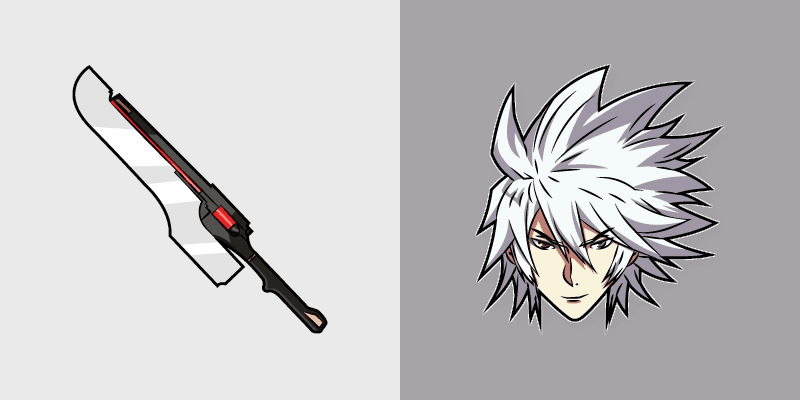 Ragna the Bloodedge and Aramasa custom cursor pack preview for Chrome, Edge and Windows