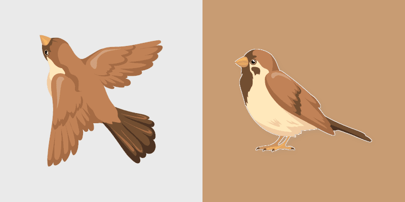 Sparrow custom cursor pack preview for Chrome, Edge and Windows