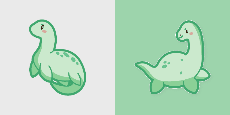Cute Nessy custom cursor pack preview for Chrome, Edge and Windows