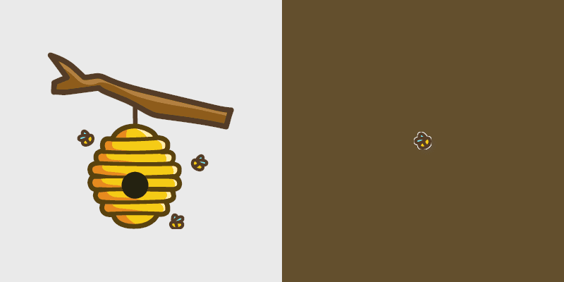 Bear and Beehive custom cursor pack preview for Chrome, Edge and Windows
