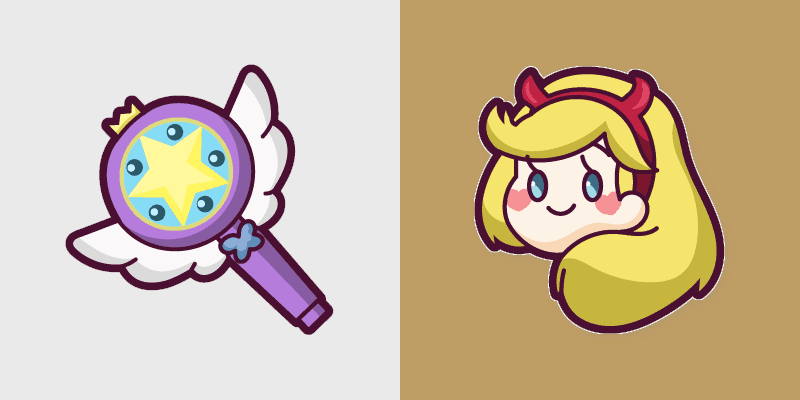 Butterfly Magic from Mewni custom cursor pack preview for Chrome, Edge and Windows