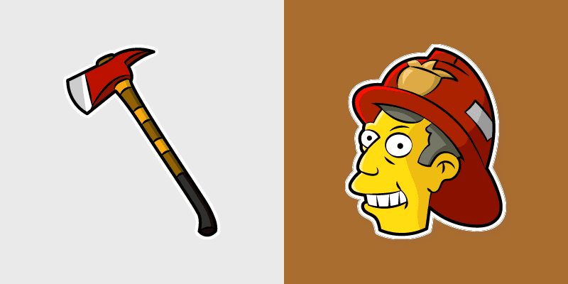 Skinner Fireman custom cursor pack preview for Chrome, Edge and Windows