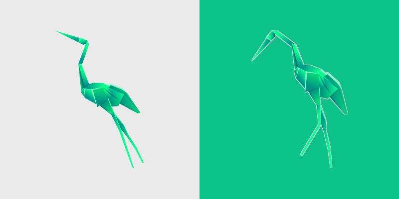 Origami Stork custom cursor pack preview for Chrome, Edge and Windows
