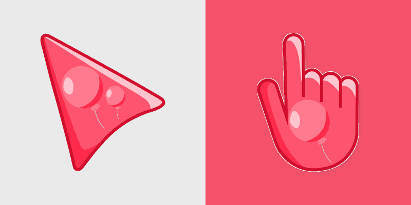 Hot Red Balloon custom cursor pack preview for Chrome, Edge and Windows