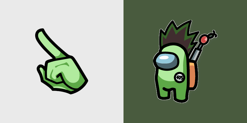Gon Freecss Crewmate custom cursor pack preview for Chrome, Edge and Windows