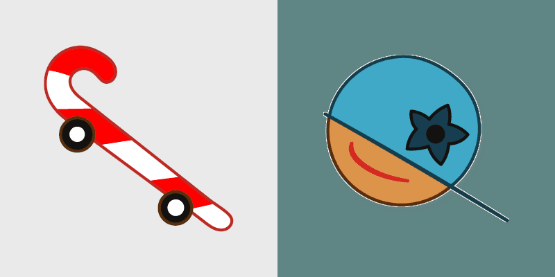 Cookie Run Skater Candy Cane custom cursor pack preview for Chrome, Edge and Windows