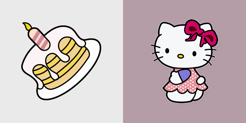 Hello Kitty custom cursor pack preview for Chrome, Edge and Windows
