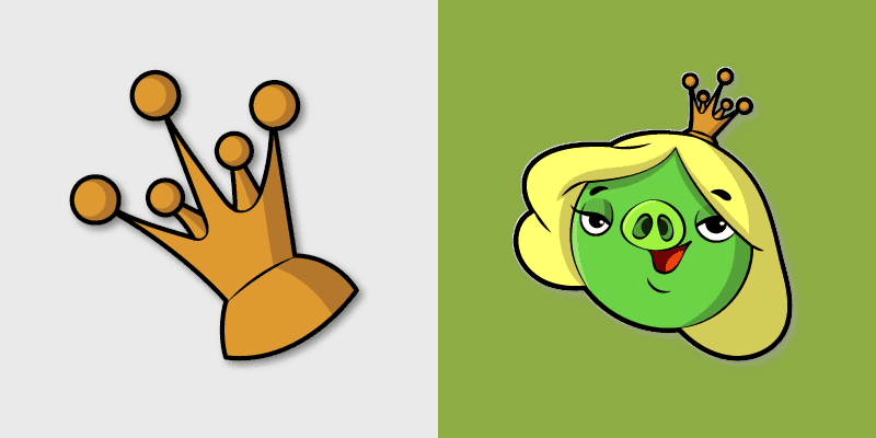 Angry Birds Cute Cursor Pack - Queen Pig preview for Chrome, Edge and Windows