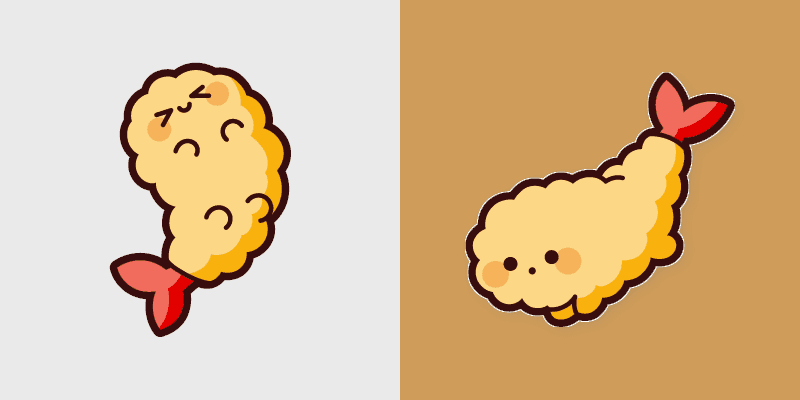 Fried Shrimp custom cursor pack preview for Chrome, Edge and Windows