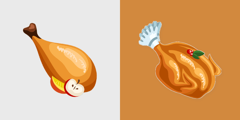 Thanksgiving Turkey custom cursor pack preview for Chrome, Edge and Windows