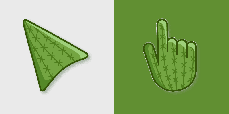 Custom Cactus custom cursor pack preview for Chrome, Edge and Windows