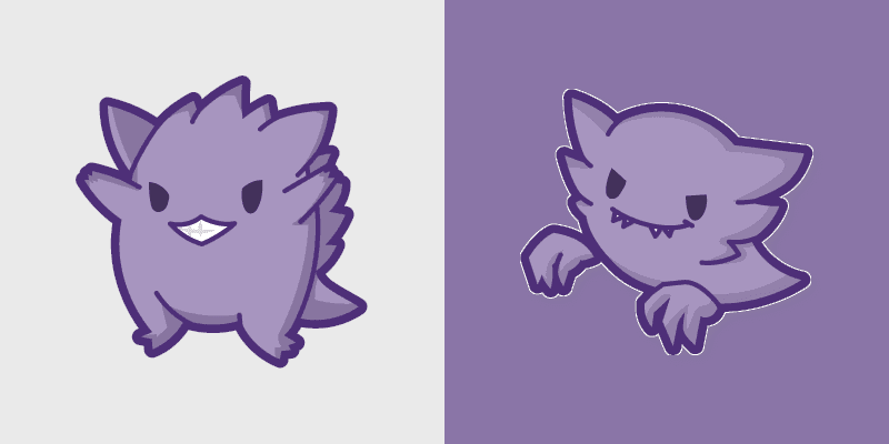 Cute Haunter & Gengar Custom custom cursor pack preview for Chrome, Edge and Windows