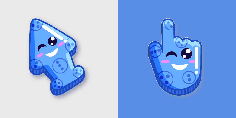 Smiley Delight custom cursor pack preview for Chrome, Edge and Windows