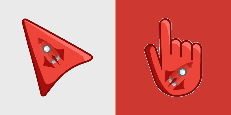 Cute Cursor Rocket Pack custom cursor pack preview for Chrome, Edge and Windows