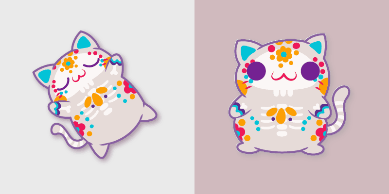 Cute Cursor: Kleptocats Catrina custom cursor pack preview for Chrome, Edge and Windows