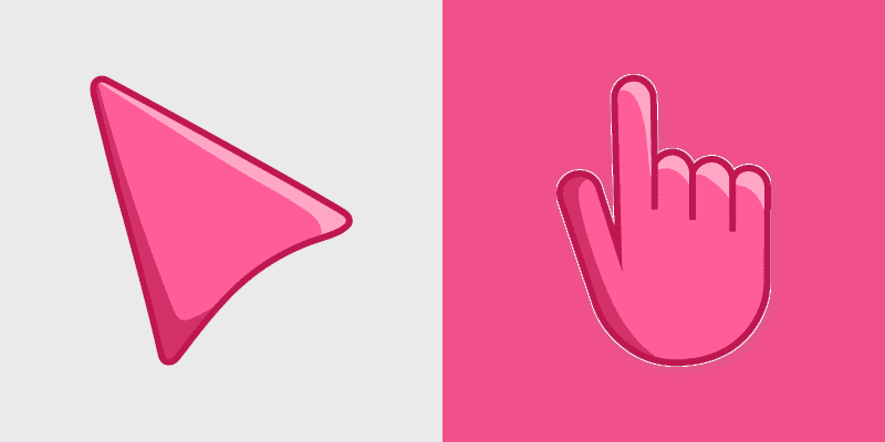 Cerise custom cursor pack preview for Chrome, Edge and Windows