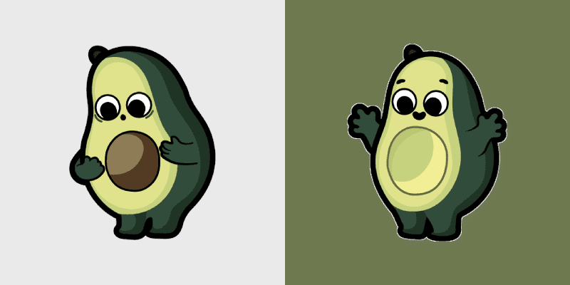 Kawaii Avocado Mouse custom cursor pack preview for Chrome, Edge and Windows