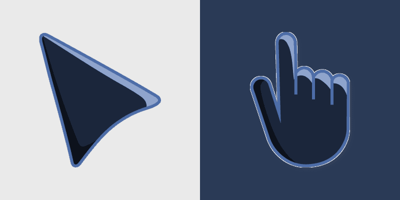 Oxford Blue custom cursor pack preview for Chrome, Edge and Windows