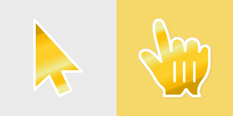Yellow Pepper custom cursor pack preview for Chrome, Edge and Windows