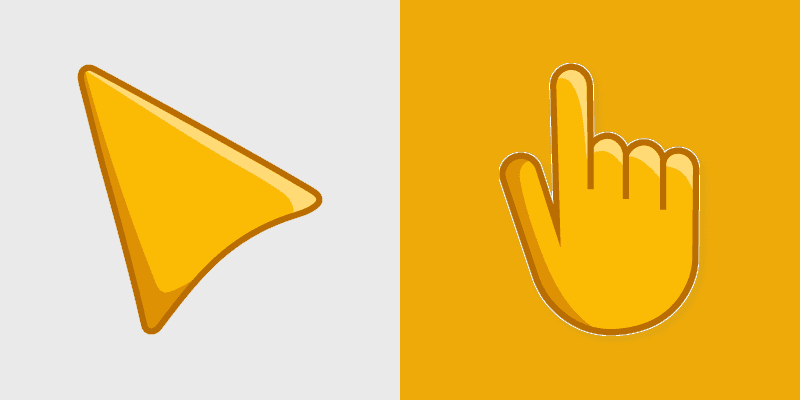 Goldenrod custom cursor pack preview for Chrome, Edge and Windows