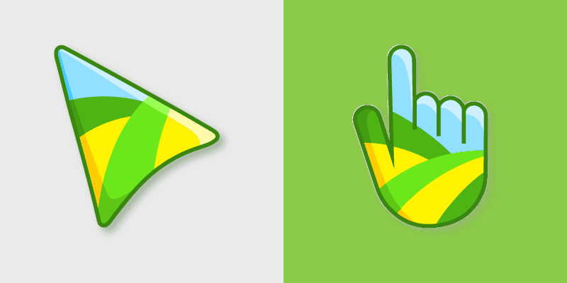 Lush Meadows custom cursor pack preview for Chrome, Edge and Windows
