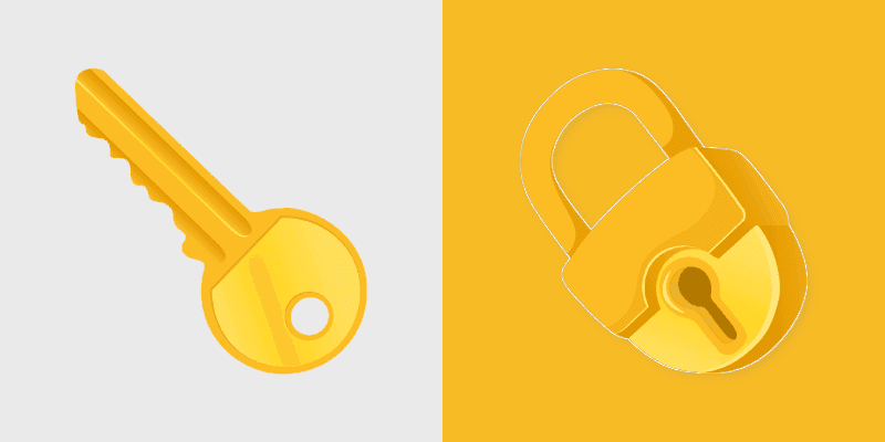 Key and Lock custom cursor pack preview for Chrome, Edge and Windows