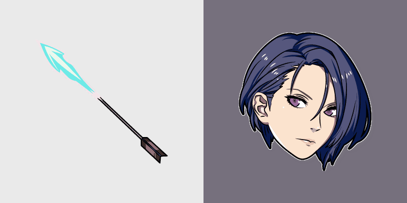 Fire Emblem Shamir & Arrow custom cursor pack preview for Chrome, Edge and Windows