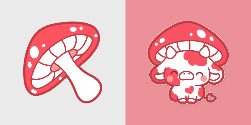 Whimsical Mushroom custom cursor pack preview for Chrome, Edge and Windows