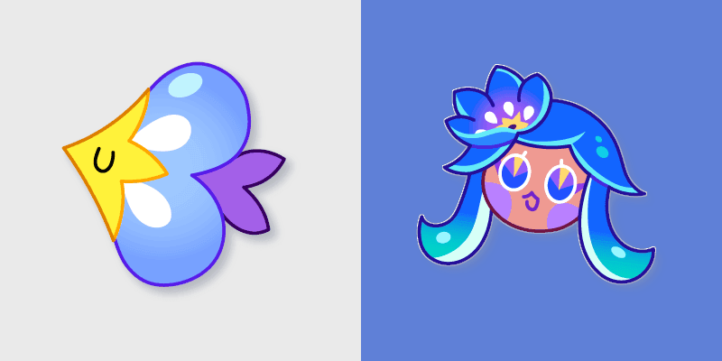 Cookie Run Pond Dino & Starflower Smoocher custom cursor pack preview for Chrome, Edge and Windows