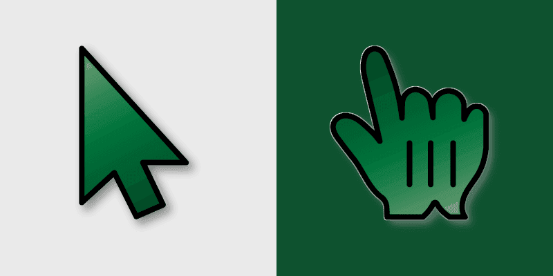 Dense Forest custom cursor pack preview for Chrome, Edge and Windows