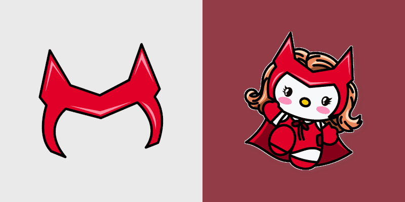 Kitty Marvel Wanda Maximoff custom cursor pack preview for Chrome, Edge and Windows