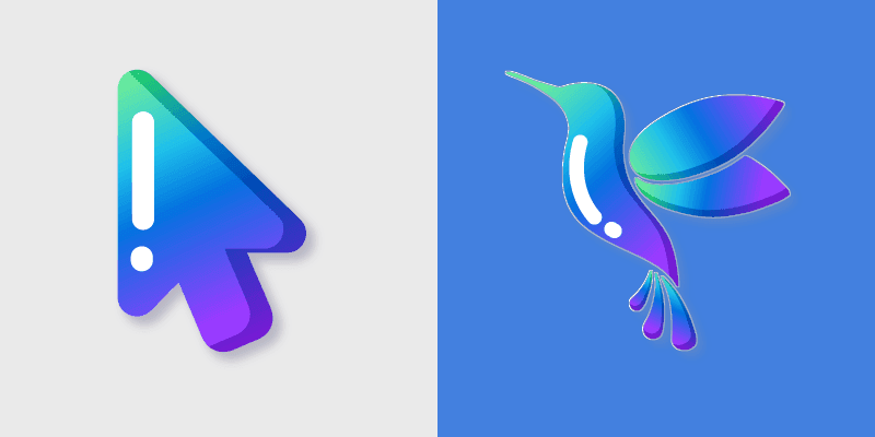 Enchanting Hummingbird custom cursor pack preview for Chrome, Edge and Windows