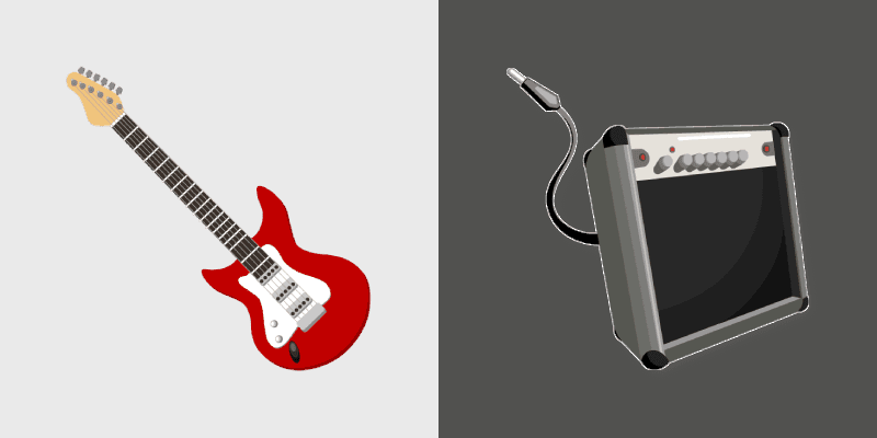 Electric Guitar custom cursor pack preview for Chrome, Edge and Windows