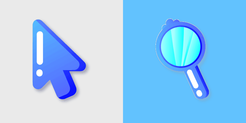 Stylish Cursor Pack - Custom Blue Mirror preview for Chrome, Edge and Windows