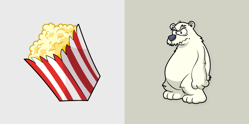 Herbert P. Bear Popcorn custom cursor pack preview for Chrome, Edge and Windows