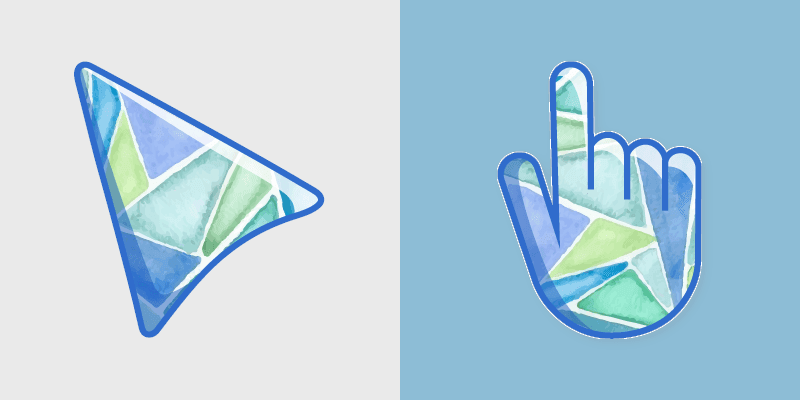 Charming Tri-Color custom cursor pack preview for Chrome, Edge and Windows